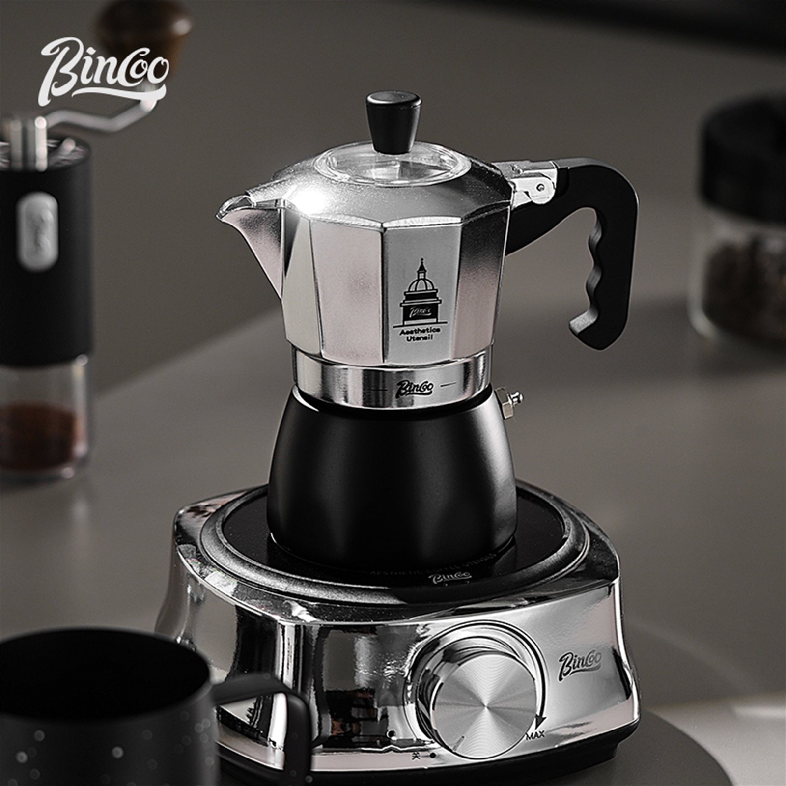 BINCOO Double Valve Moka Pot，E - Coffee Equipment Accessories recension och pris